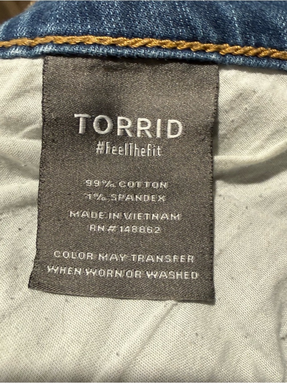 torrid Blue Mid-Wash Straight Leg Jeans - Picture 5 of 6